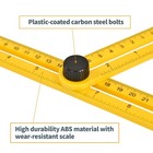 Powertec Multi Angle Measuring Ruler For Ruler  Yellow 