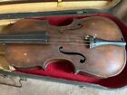 Old Antique Violin Hopf Full Size With Bow And Case  g8b 