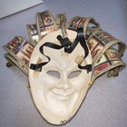 Mardi Gras Mask Venetian Carnival Jester Handmade In Italy Wall Decor