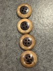 Two Tone Inlaid Wood Buttons Set 1   1 8  7 8  And 3 4 