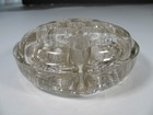 Vintage Large Clear Glass 13 Hole Domed 3 Footed Flower Frog-4 75  X 1 75  Mint
