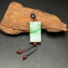 Chinese Antique Qing Dynasty Ancient Jadeite Carved Fu Shou Jade Pendants