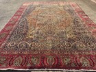 9x12 Blue Antique Rug Handmade Oriental Hand-knotted Old Green Orange Red Navy