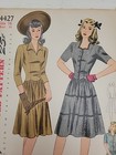 Vintage Sewing Pattern Women Dress Simplicity 1940s
