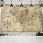 Lord Of The Rings Middle Earth Map Tapestry Wall Hanging Tapestry W95cm h70cm