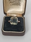 Vintage 1990-s 14 Ct Rolled Gold Large Green Peridot Ring Size Uk S Us 9