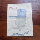 Sally Ride   Ride Estate Signed Coa   Childhood Dodgers Drawing Ex  Smithsonian