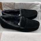 Soul Naturalizer Womens Black Faux Suede Faux Fur Lined Loafers Moccasins Shoes