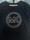 New  Women s Michael Kors Mk Gold Studded T-shirt Sz S