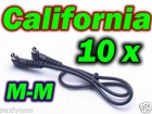 Lot 10 X 12  12 Inch Male To Male M-m Flash Pc Sync Cable Cord Trigger10 Pieces 