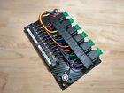 Race Car Fuse relay Panel Board 6 Circuits Color Coded Wiring Usa Made