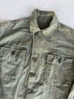 Vintage 1960s Distressed Us Army Og-107 Military Utility Button Up Shirt Size M
