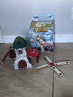 Huge Lot Of Vintage Smurfs Figures Plus Cottages   Windmill Schlelch