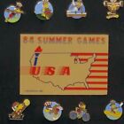 1984 La Summer Olympics Mascot Disneys    Sam The Eagle Circle mix 38 Pin Set