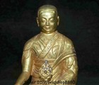 8  Old Tibet Religions Temple Copper Gilt Gold Lama Guru Master Buddha Statue
