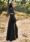 Battle-merchant Medieval Dress Eleanor With Hood  Black Viking Dress Larp