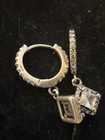 925 Sterling Silver Cz Dangle Earrings