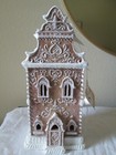 Led 14  Gingerbread  Lace Frosting Victorian House Christmas Decor new