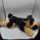 Fao Schwarz German Shepherd Plush Puppy Dog Stuffed Animal Black   Brown 14 