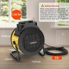 Space Heaters For Indoor Use 1500w Ptc Electric Heater With 90  adjustable Angle