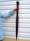 Primitive Vintage Antique African Carved Wooden Spear   Short Sword Sculpture