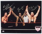 Jimmy Bret Hart Jim Neidhart Foundation Signed Wwe 16x20 Photo Psa dna Coa Auto