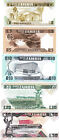 Zambia Set 2 - 25 - 10 - 20 - 50 Kwacha  1986-1988 Nd  Uncirculated  5 Note Set