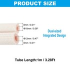 1 4  3 8  Pipe Insulation Foam Tube Heat Preservation Tubing For Ac  1m 3 28ft 