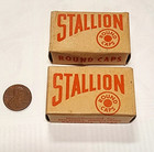  2  Empty Boxes Vintage Original Nichols Stallion 100 Round Cap Gun Cap Box Lot