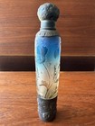 Antique Daum Nancy Art Glass   Sterling Silver Perfume Bottle Flask