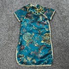 Asian Dress Teal Blue With Shiny Gold 18  Doll Clothes For American Girl   Shoes