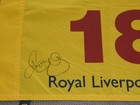 Rory Mcilroy Hand Signed 2014 The Open Championship Pin Flag Jsa  m45618 Golf