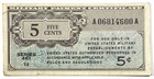 Series 461 Five Cents Military Payment Certificate Mpc - Extremely Fine  ef 