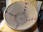Vintage Beautiful Large  Hand-woven Basket 19  Diameter And 12  Tall