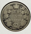 1872 H Canada 50 Cents  925 Silver Coin