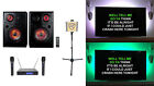 Rockville House Party System 10  Bluetooth Karaoke Machine System stand led s
