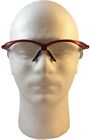 Jackson Nemesis Metallic Red Frame Safety Glasses With Fog Free Clear Lens 