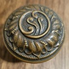 Antique Door Knob Norwich Acanthus Leaf E-11600 1892 Victorian Brass Bronze Rare