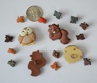 Woodland Critters   Dress It Up Fall Buttons   Owls Squirrels   Leaves