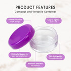 1000 Pieces 5 Gram 5ml Purple Plastic Cosmetic Cream Salve Sample Jar Containers