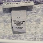 Catherines Women s Lavendar Lightweight Paisley Print Open Kimono Size 1x