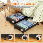 4pack Under Bed Storage Rack Square Design With Wheels Rolling Trolley Box Home