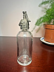 Rare Vtg Decorative Glass Perfume Mini Bottle W  Ornate Soda Siphon Top         