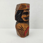 Tiki God Carved Wooden Statue Figurine 4 1 4  Tall