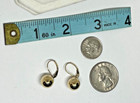 14kt Pure Yellow Gold 10mm Ball Leverback Earrings - Gift Box - Free Shipping 