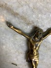 Antique Ornate Gold Brass Bronze Metal Jesus Figure Figurine Statue Salvaged 