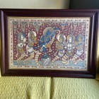 Vintage Kalamkari Painting On Cotton Fabric Of A Hindu Deity - From India