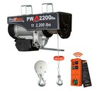 Electric Wire Rope Hoist 38 Ft  Wireless Upper Limit Switch 4 1 Ton 2200 Lb 110v