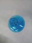 Blue Glass Circular Ringed Vase 