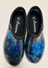 Sloggers Women s 6 Blue Black Green Floral Clogs Slip On Garden Shoes W6 Usa